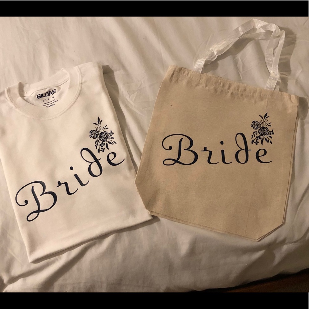Bride and Bridesmaids shirts and totes